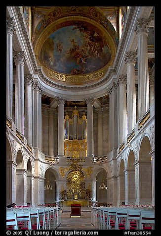 Chapel of the Versailles palace. France (color)
