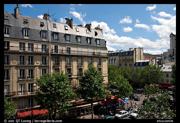 Typical appartment buildings. Paris, France (color)