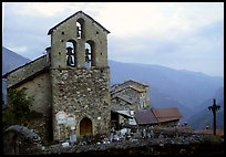Church in high perched village. Maritime Alps, France