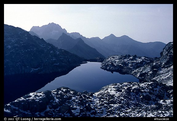 Lake in early winter in, Mercantour National Park. Maritime Alps, France (color)