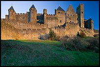 Fortified walls of the City. Carcassonne, France