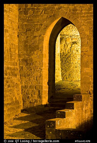 Stone gate. Carcassonne, France (color)