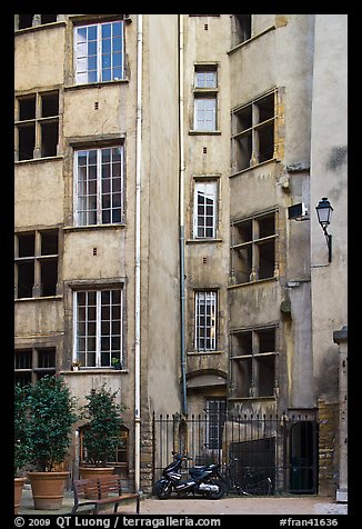 Old house in historic district. Lyon, France (color)