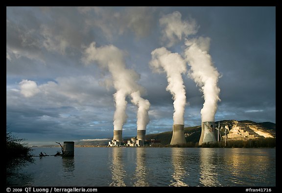 Atomic Power Station with four pressurized water reactors. Provence, France (color)
