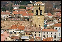 Red tile rooftops and church tower, Orange. Provence, France ( color)