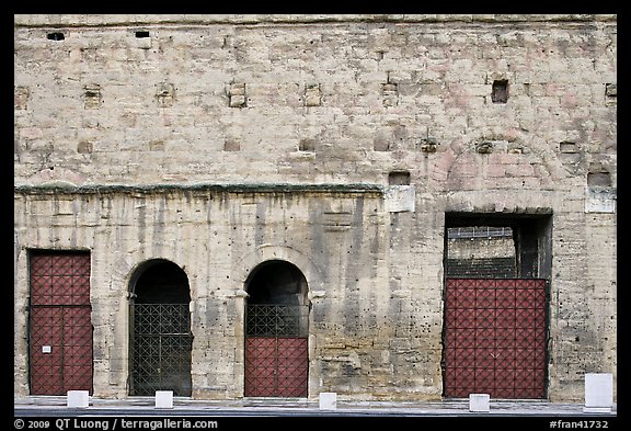 Facade detail, Roman Theater. Provence, France