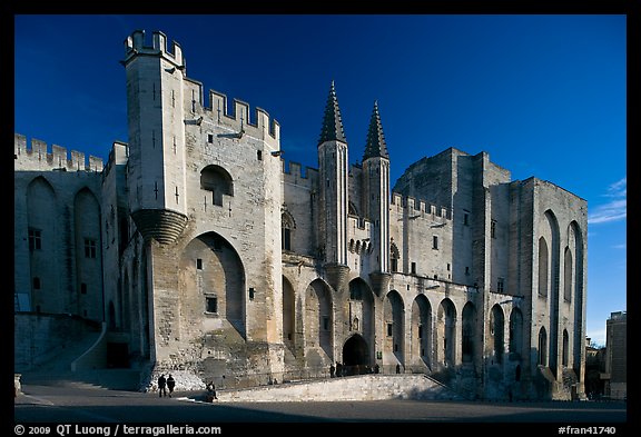 Palace of the Popes. Avignon, Provence, France (color)