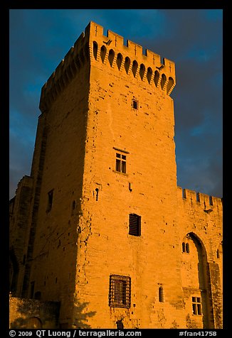 Medieval tower. Avignon, Provence, France (color)