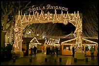 Christmas fair at night. Avignon, Provence, France ( color)