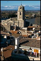 Church and rooftops. Arles, Provence, France (color)
