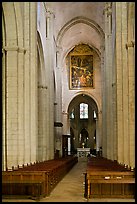 Interior nave of St Trophime church. Arles, Provence, France (color)