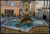 Fountain in old town plaza. Aix-en-Provence, France ( color)