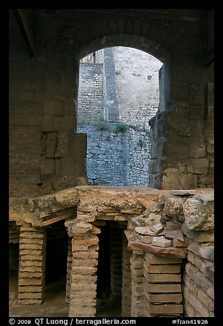 Detail of Roman Bath. Arles, Provence, France (color)