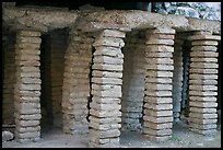 Brick pilars in baths of Constantine. Arles, Provence, France (color)