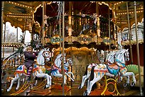Girl on merry-go-round. Avignon, Provence, France ( color)