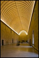 Room with vaulted ceilling, Palace of the Popes. Avignon, Provence, France (color)