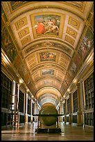 Library, palace of Fontainebleau. France (color)