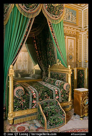 Emperor's room, Fontainebleau Palace. France (color)