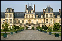 Cour des Adieux, Fontainebleau Palace. France (color)