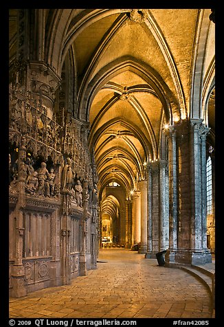 Sanctuary and Ambulatory, Cathedral of Our Lady of Chartres,. France