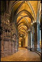Sanctuary and Ambulatory, Cathedral of Our Lady of Chartres,. France (color)