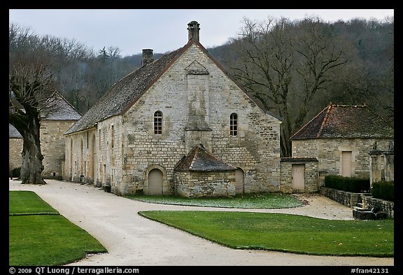 Cistercian Abbey of Fontenay. Burgundy, France (color)