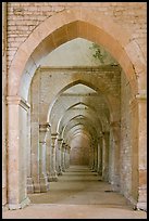 Row of arches, Abbaye de Fontenay. Burgundy, France