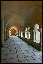 Cloister gallery, Fontenay Abbey. Burgundy, France (color)