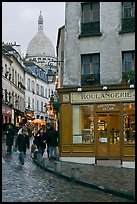 Boulangerie and Sacre-Coeur Basilic, Montmartre. Paris, France