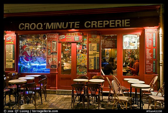 Creperie, Montmartre. Paris, France