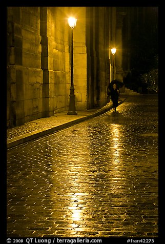 wet street pavement