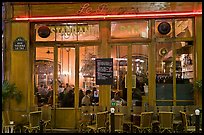 Popular cafe restaurant by night. Paris, France ( color)