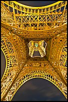 Eiffel Tower structure from below. Paris, France (color)