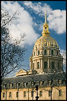 Ecole Militaire and Dome of the Invalides. Paris, France (color)
