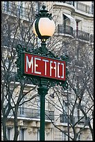 Metro sign. Paris, France ( color)