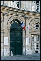 Entrance of the Institut de France. Quartier Latin, Paris, France (color)