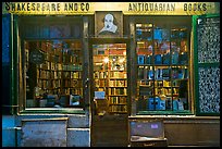 Shakespeare and Co bookstore at dusk. Quartier Latin, Paris, France