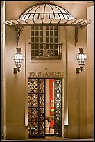 Entrance of the Tour d'Argent restaurant. Quartier Latin, Paris, France ( color)