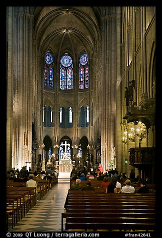 View of Choir during Mass, Notre-Dame. Paris, France (color)