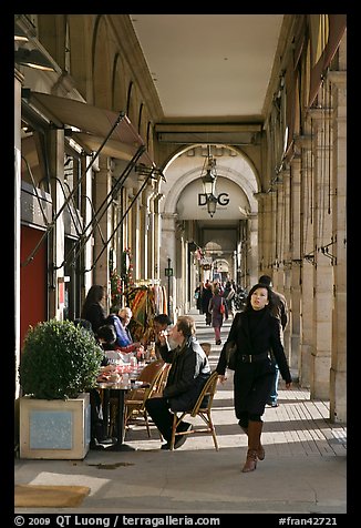 Arcades, Palais Royal. Paris, France (color)
