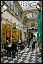 Eatery in covered passage. Paris, France (color)