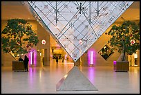 Inverted pyramid and shopping mall under the Louvre. Paris, France ( color)