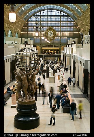 Inside the Orsay museum. Paris, France (color)