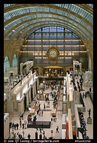 Inside of the Musee d'Orsay. Paris, France (color)