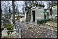Memorials and tombs, Pere Lachaise cemetery. Paris, France (color)