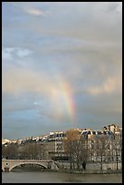 Rainbow above Ile St Louis. Paris, France
