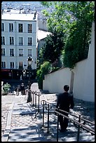 Staircase, Montmartre. Paris, France ( color)