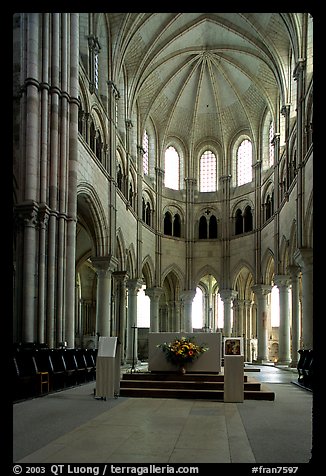 Apse of the Romanesque church of Vezelay. Burgundy, France
