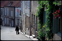Main street of the Hill of Vezelay. Burgundy, France