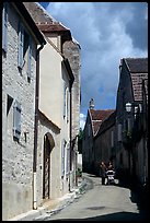 Old street in Vezelay. Burgundy, France